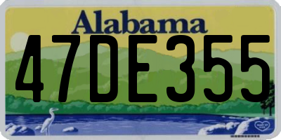 AL license plate 47DE355