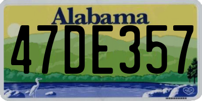 AL license plate 47DE357