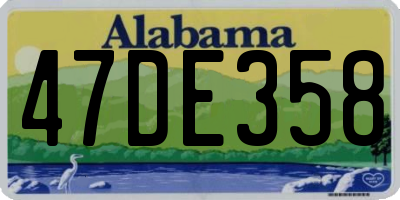 AL license plate 47DE358