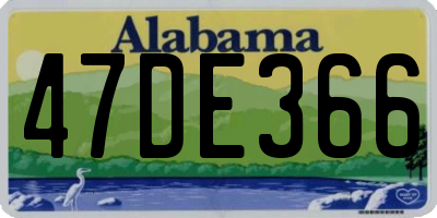 AL license plate 47DE366