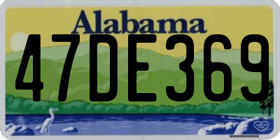 AL license plate 47DE369