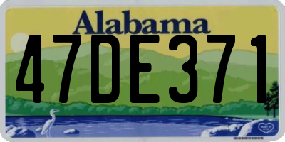 AL license plate 47DE371