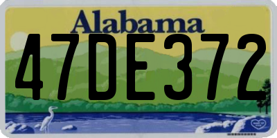 AL license plate 47DE372