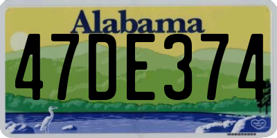 AL license plate 47DE374