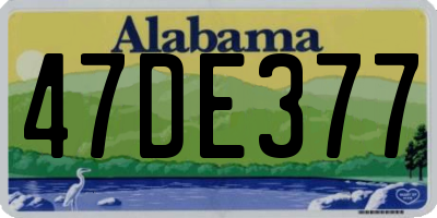 AL license plate 47DE377
