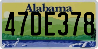 AL license plate 47DE378