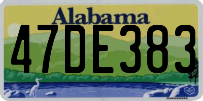 AL license plate 47DE383