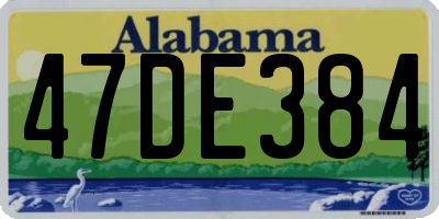AL license plate 47DE384