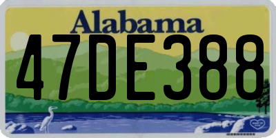 AL license plate 47DE388