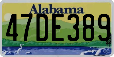 AL license plate 47DE389