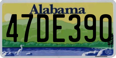 AL license plate 47DE390
