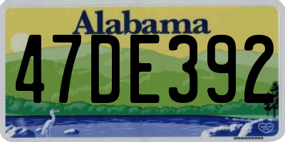 AL license plate 47DE392