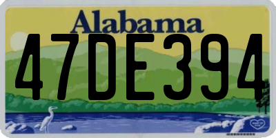 AL license plate 47DE394