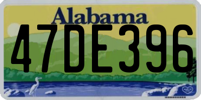 AL license plate 47DE396