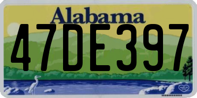 AL license plate 47DE397