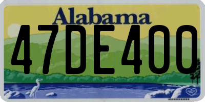 AL license plate 47DE400