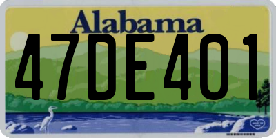 AL license plate 47DE401
