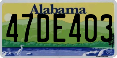 AL license plate 47DE403