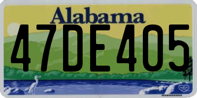 AL license plate 47DE405
