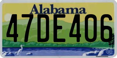 AL license plate 47DE406