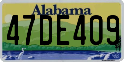 AL license plate 47DE409