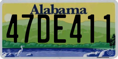 AL license plate 47DE411