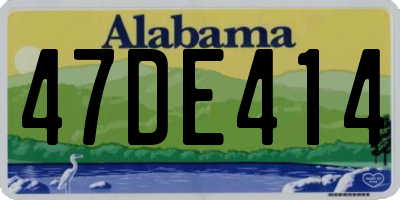AL license plate 47DE414