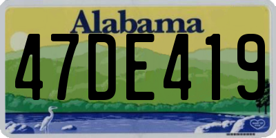 AL license plate 47DE419