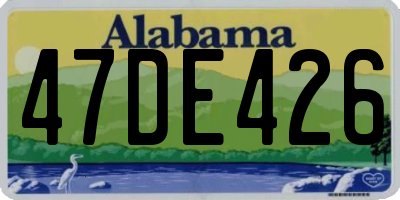 AL license plate 47DE426