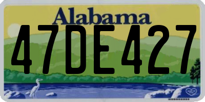 AL license plate 47DE427