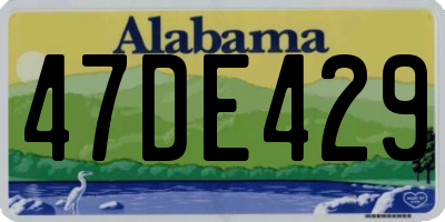AL license plate 47DE429