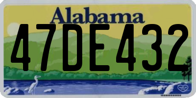 AL license plate 47DE432