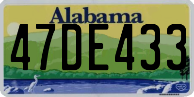 AL license plate 47DE433