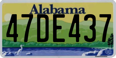 AL license plate 47DE437