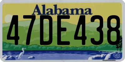 AL license plate 47DE438