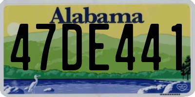 AL license plate 47DE441