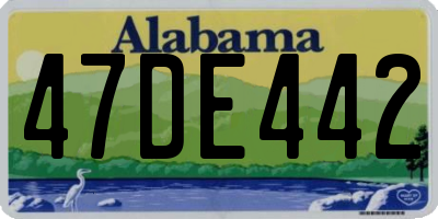 AL license plate 47DE442