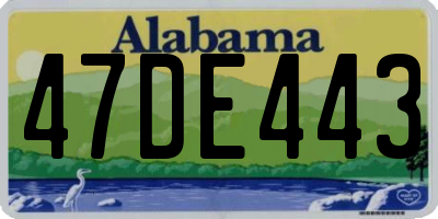 AL license plate 47DE443