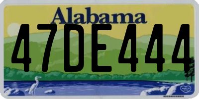 AL license plate 47DE444