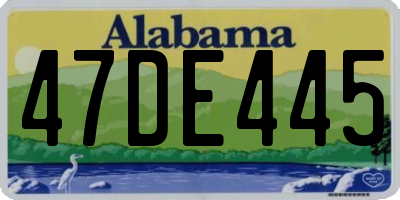 AL license plate 47DE445