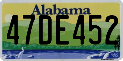 AL license plate 47DE452