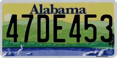 AL license plate 47DE453