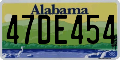 AL license plate 47DE454