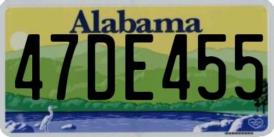 AL license plate 47DE455