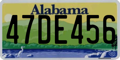 AL license plate 47DE456