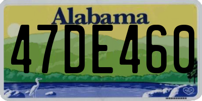 AL license plate 47DE460