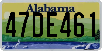AL license plate 47DE461