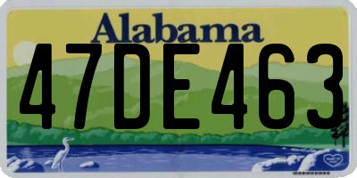 AL license plate 47DE463