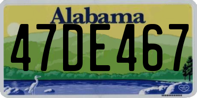 AL license plate 47DE467