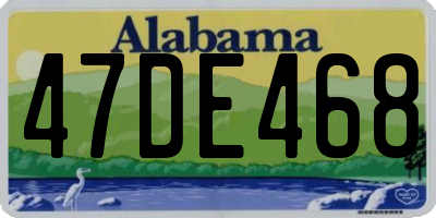 AL license plate 47DE468